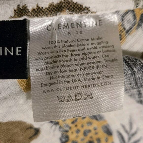 Clementine Kids Baby Muslin Swaddle Cotton Animals Zoology Blanket Zoo Animals - Picture 10 of 10